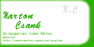 marton csank business card